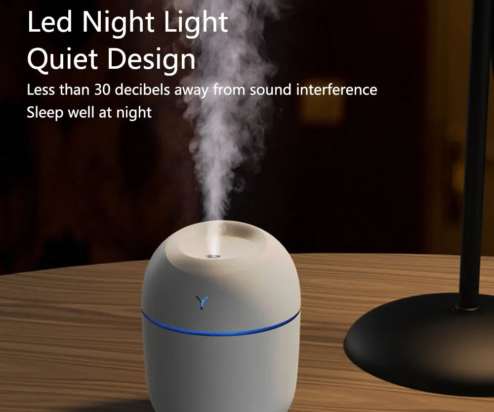 250ML Humidifier Mini Aromatherapy Humidifiers Diffusers for Home Romantic Light USB Essential Oil Diffuser Car Purifier Air